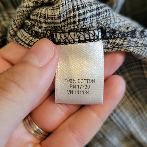 Converse One Star⭐ Women's Button Up Flannel Long Sleeve Top - Picture 5 of 6